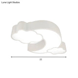 Cloudy Acrylic Flush Mount Ceiling Light For Classroom Or Child’s Bedroom