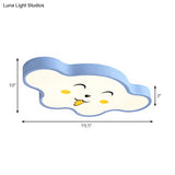 Cloudy Kid Bedroom Ceiling Light - Acrylic Cartoon Flush Mount