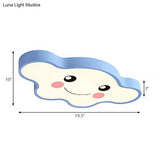 Cloudy Kid Bedroom Ceiling Light - Acrylic Cartoon Flush Mount