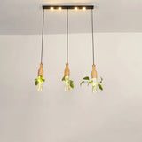 Cluster Pendant Ceiling Light - Lodge Black Bottle With Clear Glass Shades Ideal For Dining Room