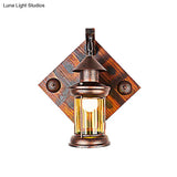 Coastal Brass Sconce With Clear Glass - Elegant Dining Room Wall Lighting