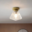 Colonial Clear Glass Scalloped Ceiling Fixture For Kitchen 6.5’/7’ W / 7’