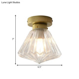 Colonial Clear Glass Scalloped Ceiling Fixture For Kitchen 6.5’/7’ W