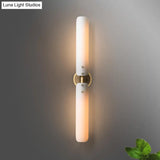 Colonial Gold Bathroom Vanity Sconce Light With Frosted White Glass - 2 Bulb Wall Fixture
