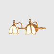 Colonial Style Vanity Lights With Metal Arms For Bathroom Mirrors 2 / Gold