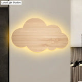 Colorful Cartoon Led Cloud Wall Sconce With Metallic Shade - Pink Yellow Blue
