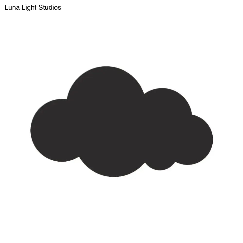 Colorful Cartoon Led Cloud Wall Sconce With Metallic Shade - Pink Yellow Blue
