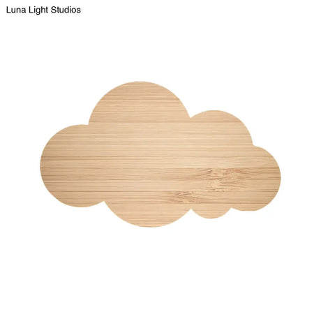 Colorful Cartoon Led Cloud Wall Sconce With Metallic Shade - Pink Yellow Blue