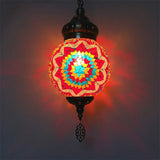 Colorful Glass Antique Ball Hanging Light With 1/6 Bulbs - Ideal For Living Room Suspension Copper /