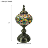 Colorful Glass Desk Lamp: Traditional Task Lighting For Living Room