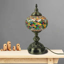 Colorful Glass Desk Lamp: Traditional Task Lighting For Living Room Green / A