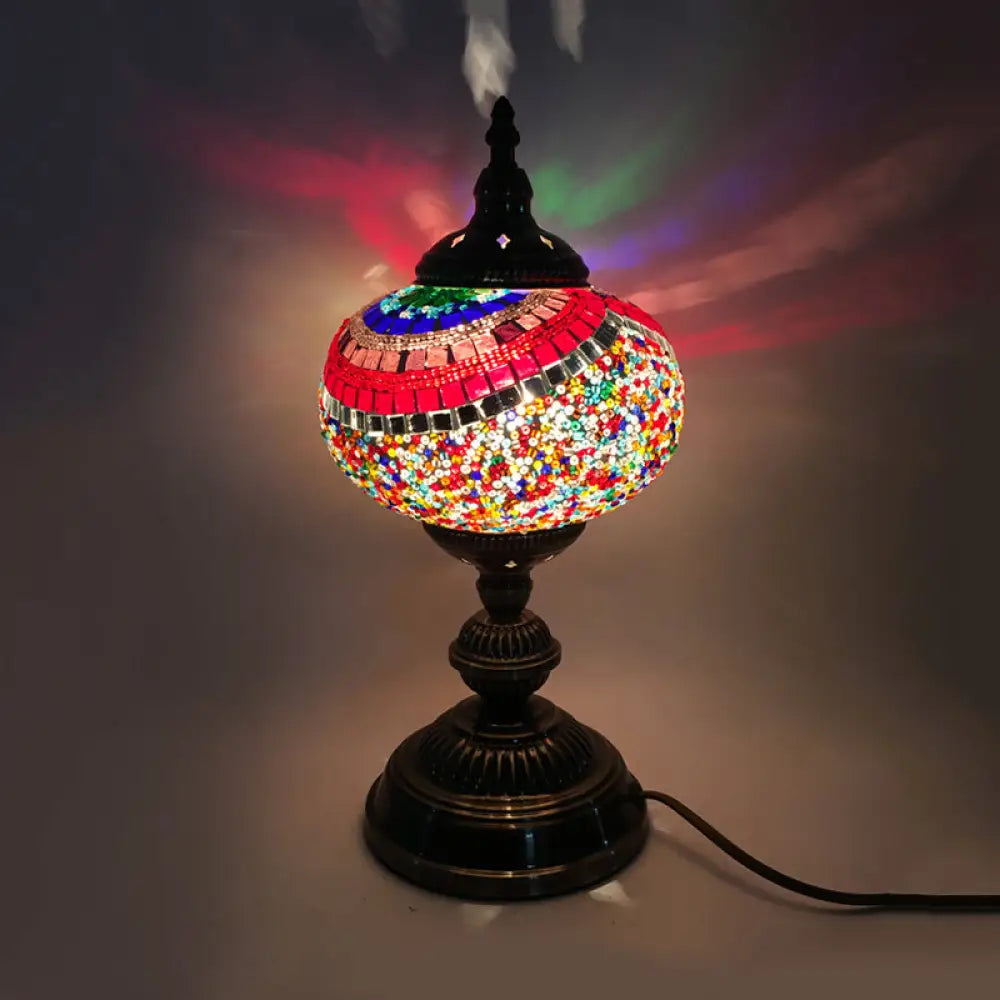 Colorful Glass Desk Lamp: Traditional Task Lighting For Living Room Orange / B