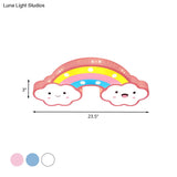 Colorful Hollow Iron Ceiling Lamp With Led Lights For Kids Room
