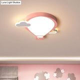Colorful Hot Air Balloon Ceiling Light - Led Flushmount Lamp In 18’/21.5’ Width
