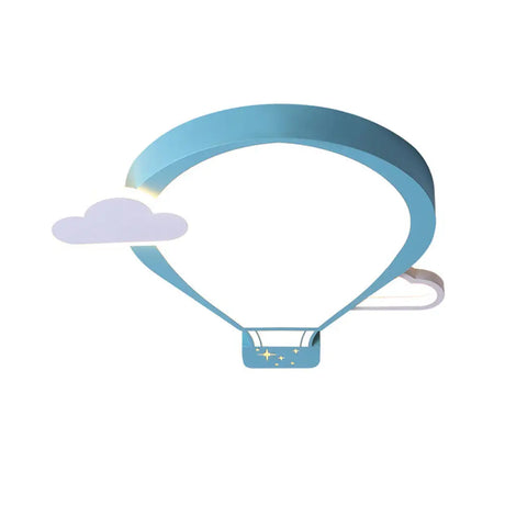 Colorful Hot Air Balloon Ceiling Light - Led Flushmount Lamp In 18/21.5 Width
