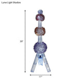 Colorful Led Tripod Floor Lamp - Decorative Aluminum Stand Blue/Purple/Yellow