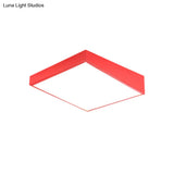 Colorful Square Led Flush Mount Ceiling Light For Kindergarten