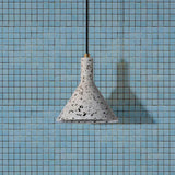 Conical Terrazzo Pendant Light - Nordic Hanging Lamp Kit With Black/White Design Ideal For Table