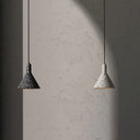 Conical Terrazzo Pendant Light - Nordic Hanging Lamp Kit With Black/White Design Ideal For Table