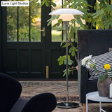 Contemporary 2 Tier Metallic Floor Lamp: Plate-Like Design 1 Head White For Living Room