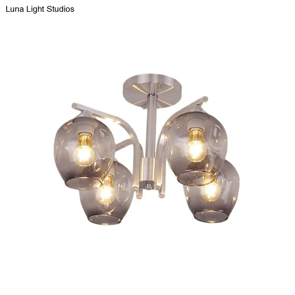 Contemporary 4 - Head Bud Shade Ceiling Light - Perfect For Dining Room Or Bedroom
