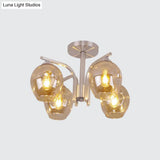 Contemporary 4 - Head Bud Shade Ceiling Light - Perfect For Dining Room Or Bedroom