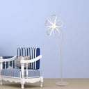 Contemporary Acrylic Bloom Floor Lamp - Black/White Led Reading Light For Study Room White