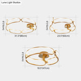 Contemporary Acrylic Ceiling Mount Chandelier - Sphere Semi Flush Lights For Living Room