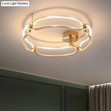 Contemporary Acrylic Ceiling Mount Chandelier - Sphere Semi Flush Lights For Living Room