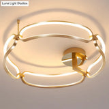Contemporary Acrylic Ceiling Mount Chandelier - Sphere Semi Flush Lights For Living Room