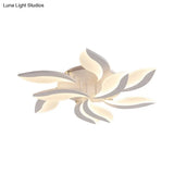 Contemporary Acrylic Flower Flush Mount Light: Led Ceiling Lighting Fixture With 3/5/9 Lights In
