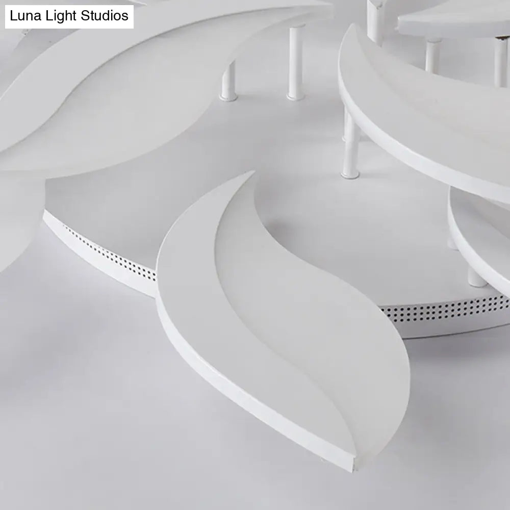 Contemporary Acrylic Flower Flush Mount Light: Led Ceiling Lighting Fixture With 3/5/9 Lights In