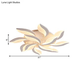 Contemporary Acrylic Flower Flush Mount Light: Led Ceiling Lighting Fixture With 3/5/9 Lights In