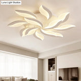 Contemporary Acrylic Flower Flush Mount Light: Led Ceiling Lighting Fixture With 3/5/9 Lights In