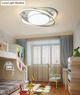 Contemporary Acrylic Flush Mount Ceiling Light For Bedroom - Planet