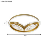 Contemporary Acrylic Halo Ring Flush Ceiling Light - Led Mount Lamp In Gold With Warm/White