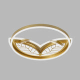 Contemporary Acrylic Halo Ring Flush Ceiling Light - Led Mount Lamp In Gold With Warm/White (16/19.5