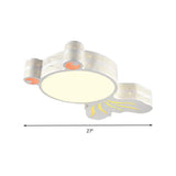 Contemporary Acrylic Kindergarten Fish Flush Ceiling Light Fixture