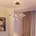 Contemporary Acrylic Led Chandelier: Coffee Ring Pendant Light In Warm/White 31.5’/39’ Wide /