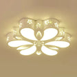 Contemporary Acrylic Led Flush Mount Ceiling Light: Cut-Out Flower Design Warm/White/3 Color