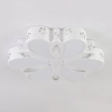 Contemporary Acrylic Led Flush Mount Ceiling Light: Cut-Out Flower Design Warm/White/3 Color