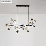 Contemporary Acrylic Led Pendant Light With Bird Decoration - Branch Dining Room Island Lamp Kit