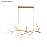 Contemporary Acrylic Led Pendant Light With Bird Decoration - Branch Dining Room Island Lamp Kit