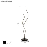 Contemporary Acrylic Led Stand Up Lamp - Black/White