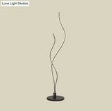 Contemporary Acrylic Led Stand Up Lamp - Black/White