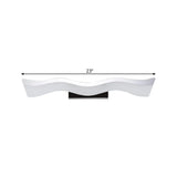 Contemporary Acrylic Led Wall Mounted Vanity Light - 17/23 Width Warm/White