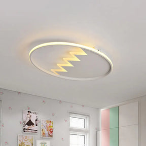 Contemporary Acrylic Round Ceiling Light 22’/26’ Wide Black/White Led Flush Mount Fixture With
