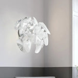 Contemporary Acrylic Single Head Wall Mount Sconce Light Fixture For Restaurants - Clear