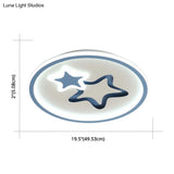 Contemporary Acrylic Star Flush Ceiling Light For Bedrooms