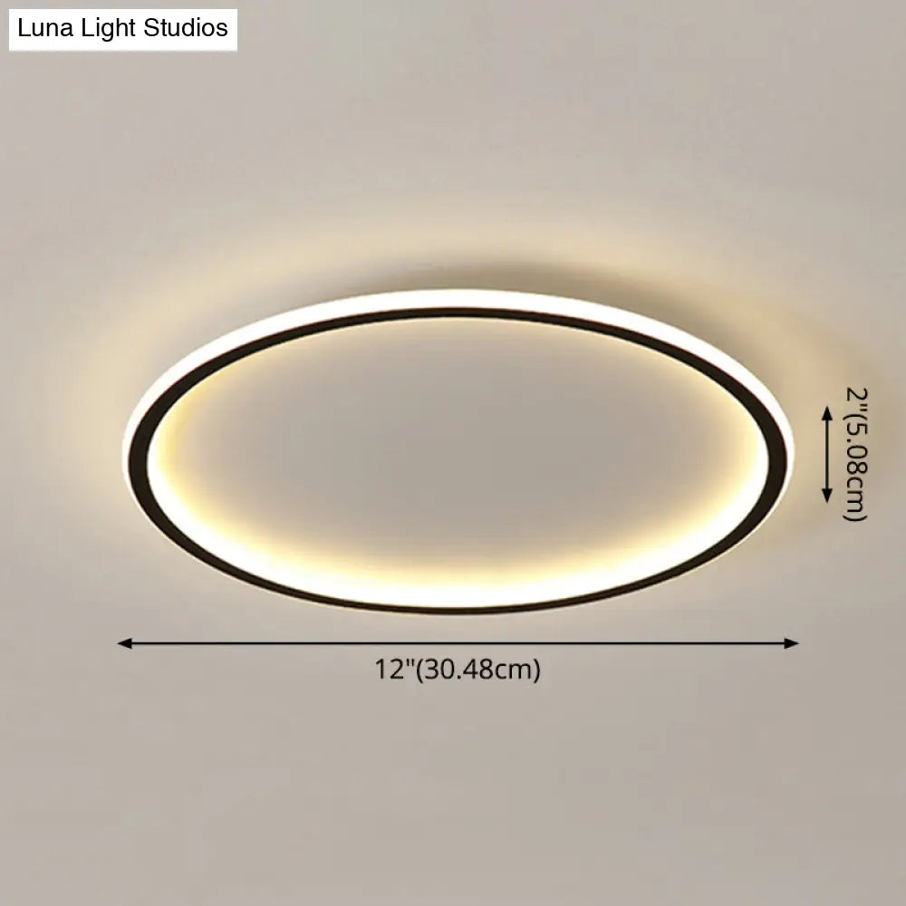 Contemporary Aluminum Flushmount Lights - Stylish Ceiling Fixture For Living Room